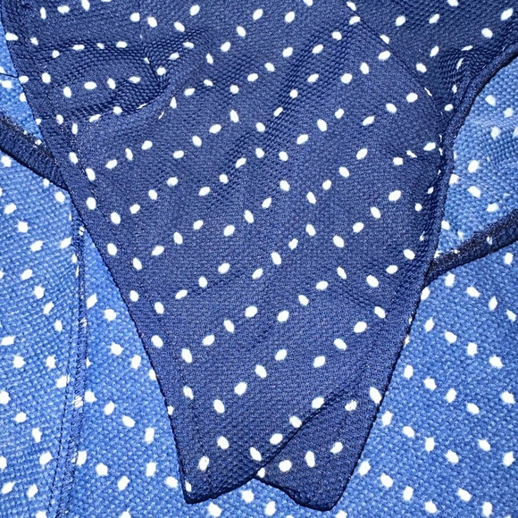 Vintage GABAR Swimdress Navy And White Dot White Trim Size 12 MINT CONDITION - Picture 4 of 7